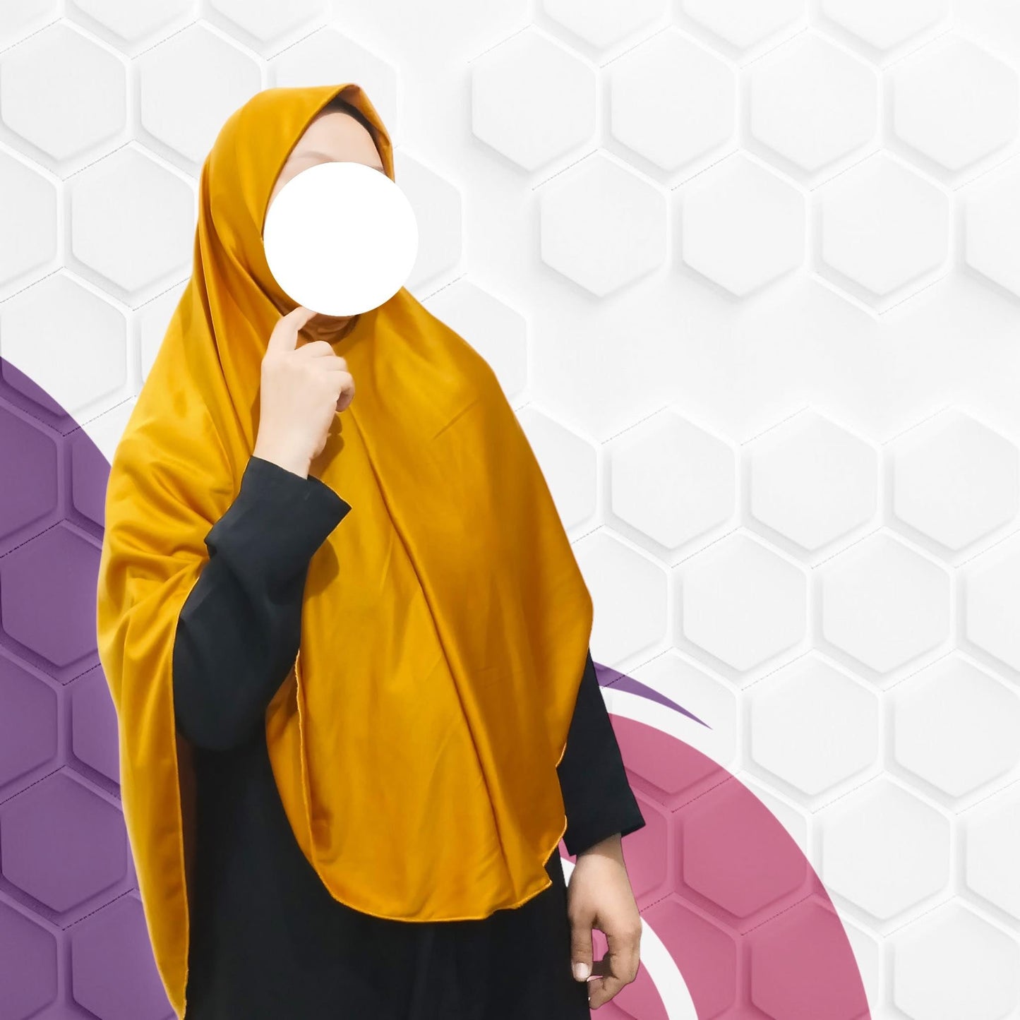 Hanna Simple Hijab with Lettuce Edge