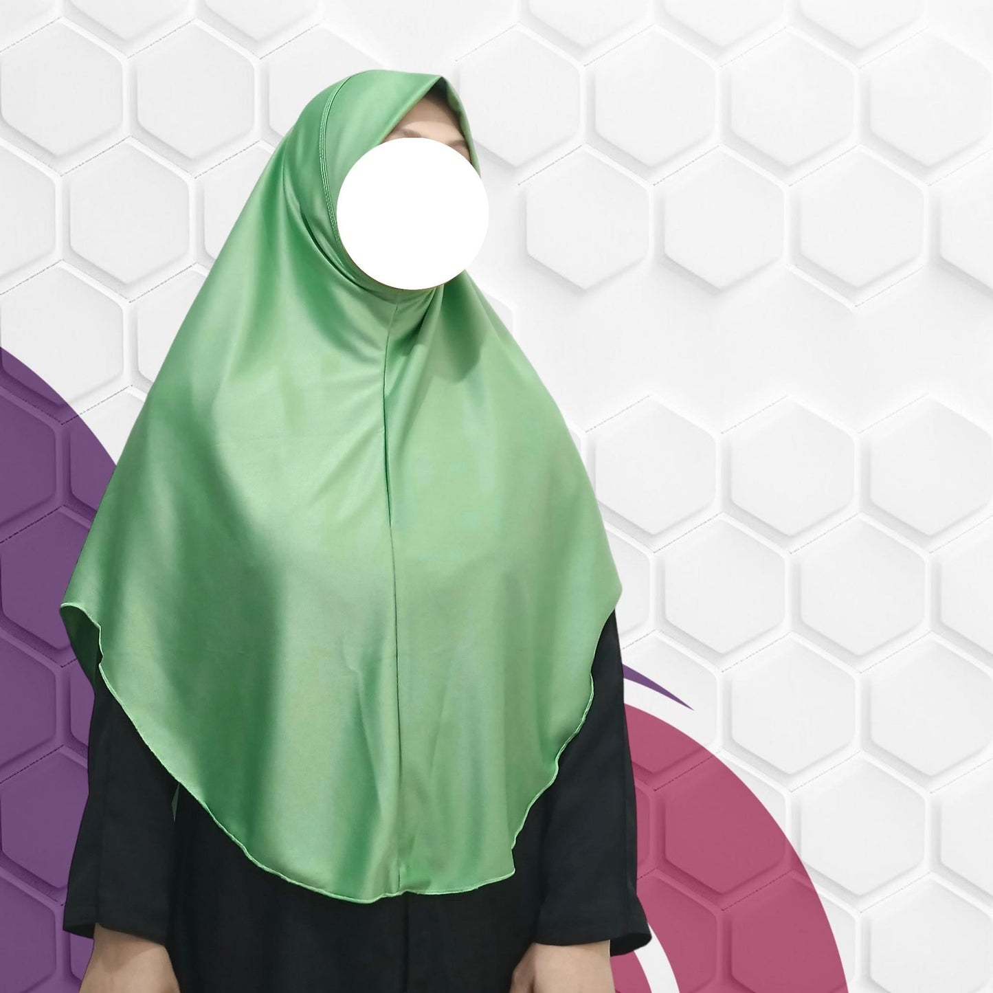 Hanna Simple Hijab with Lettuce Edge