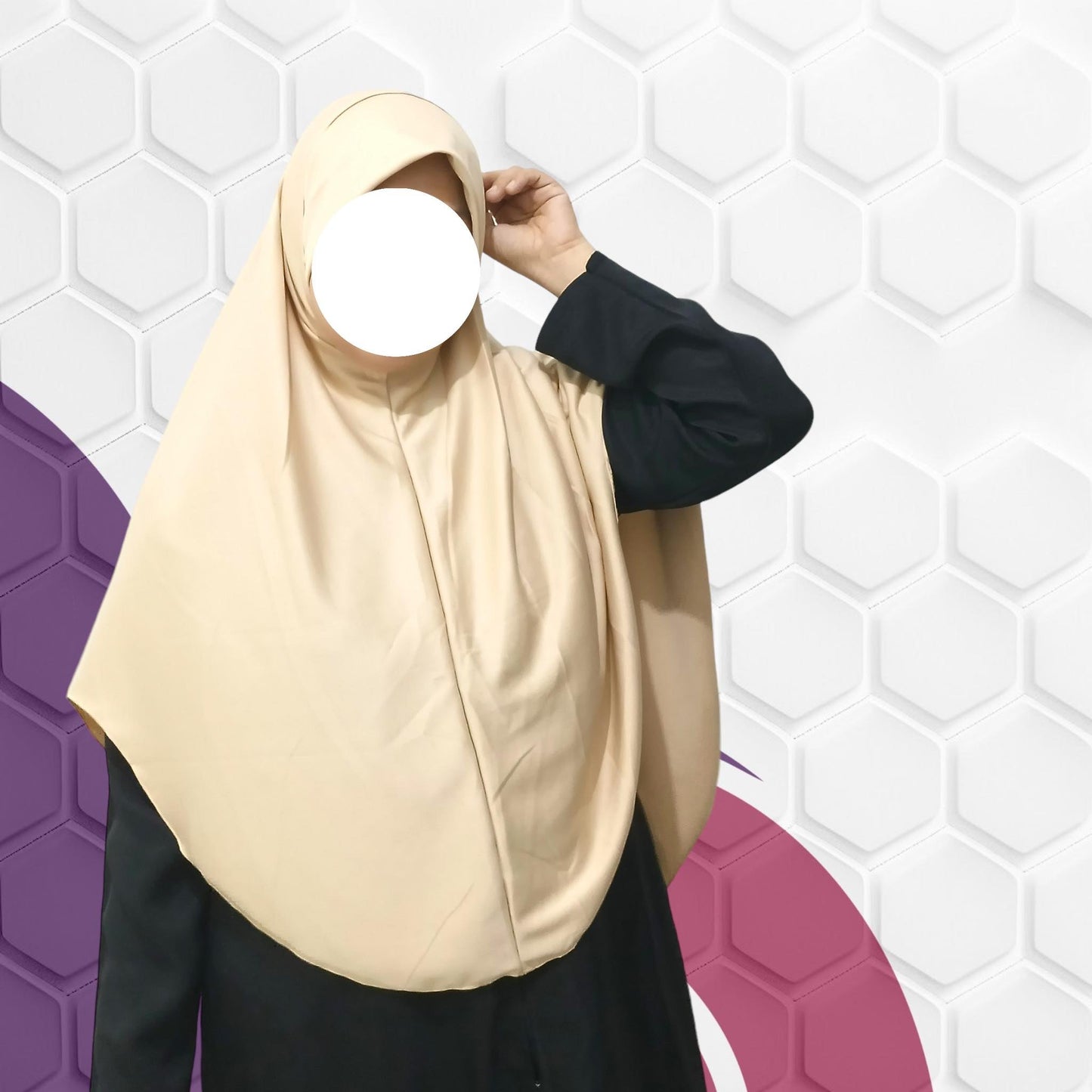 Hanna Simple Hijab with Lettuce Edge