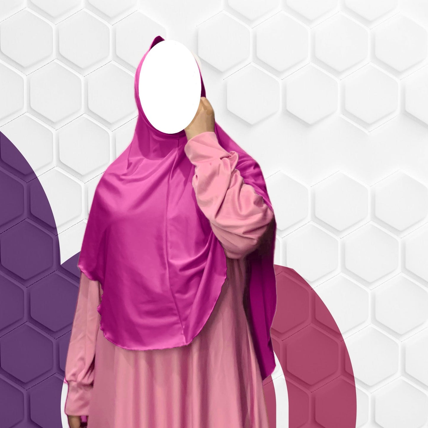 Hanna Simple Hijab with Lettuce Edge