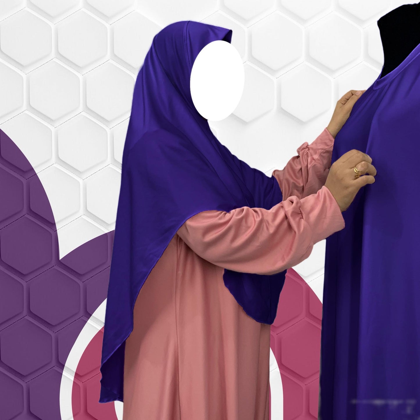 Hanna Simple Hijab with Lettuce Edge