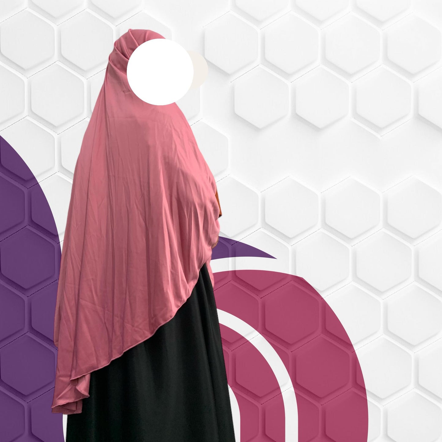 Danna Plain Long Back No Cap Hijab