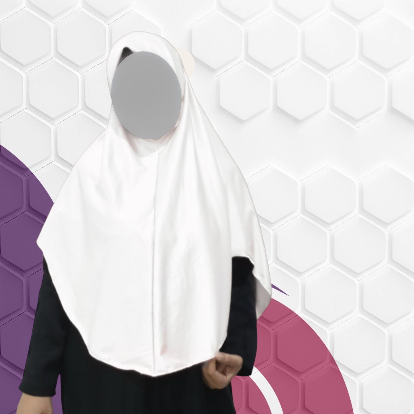Hanna Simple Hijab with Lettuce Edge