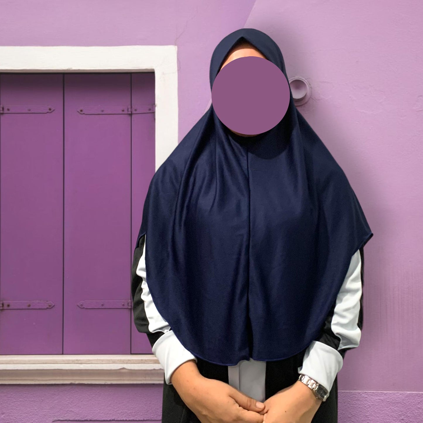 Hanna Simple Hijab with Lettuce Edge