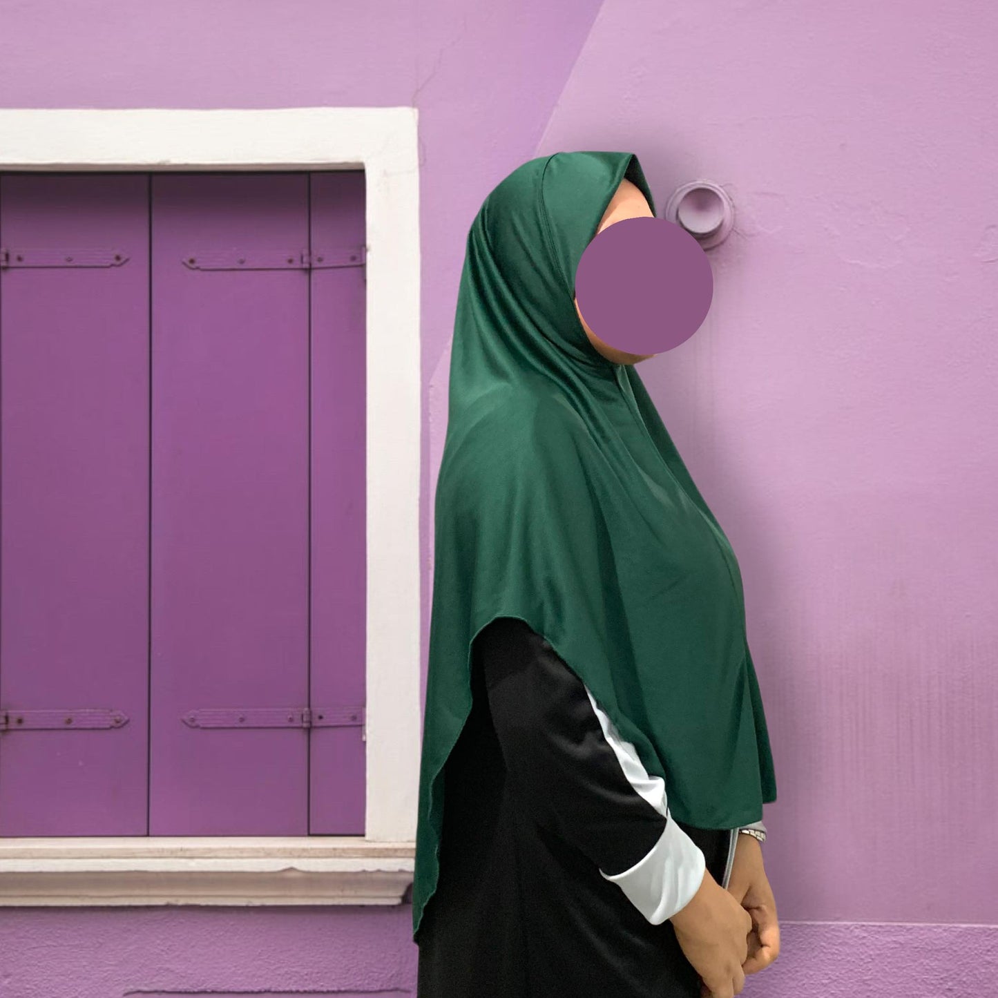 Hanna Simple Hijab with Lettuce Edge