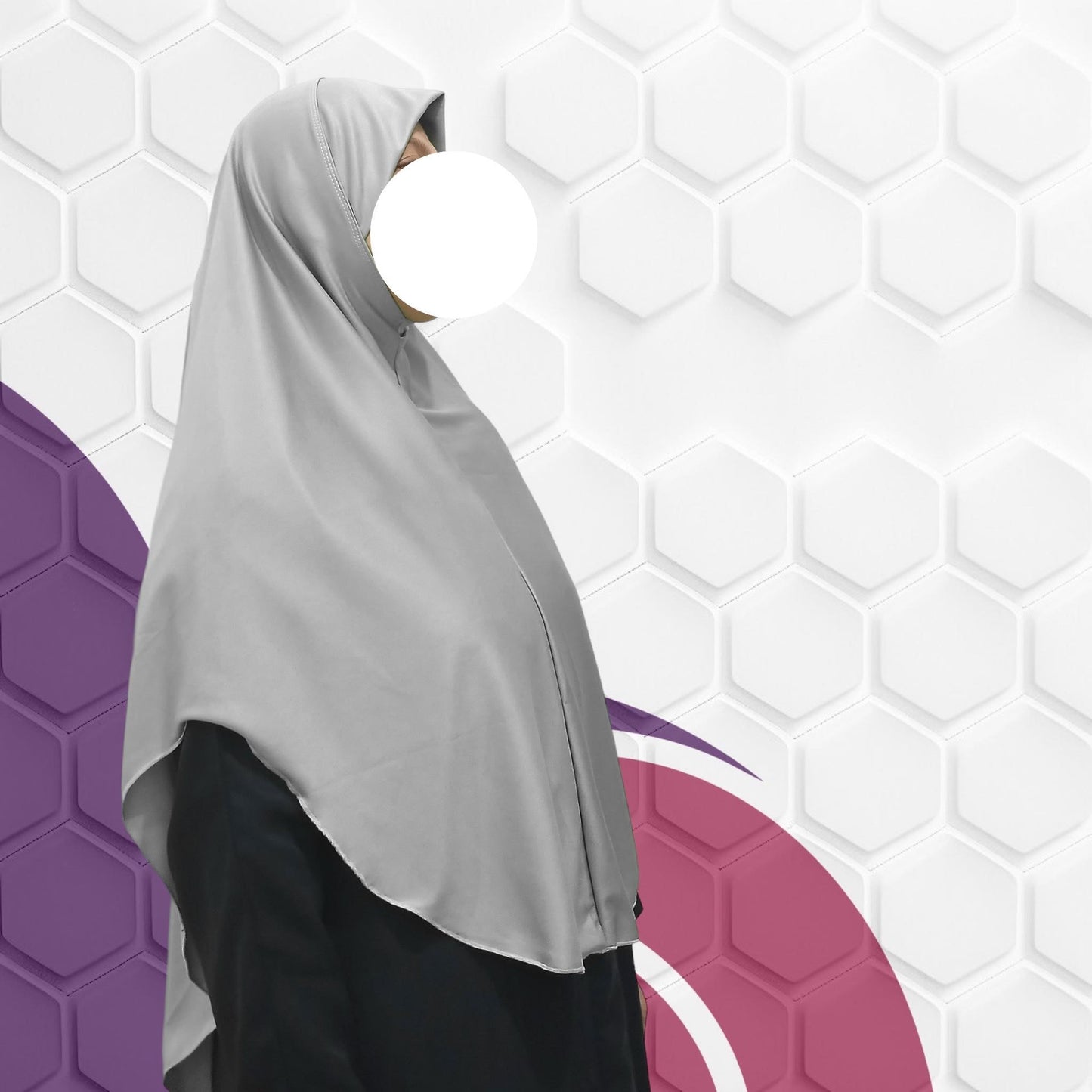 Hanna Simple Hijab with Lettuce Edge