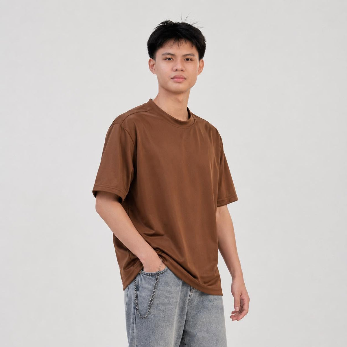 Burqana Ziyan T-Shirt Unisex Semi Oversized Qiana Iron-Free Smooth Sportswear Tee