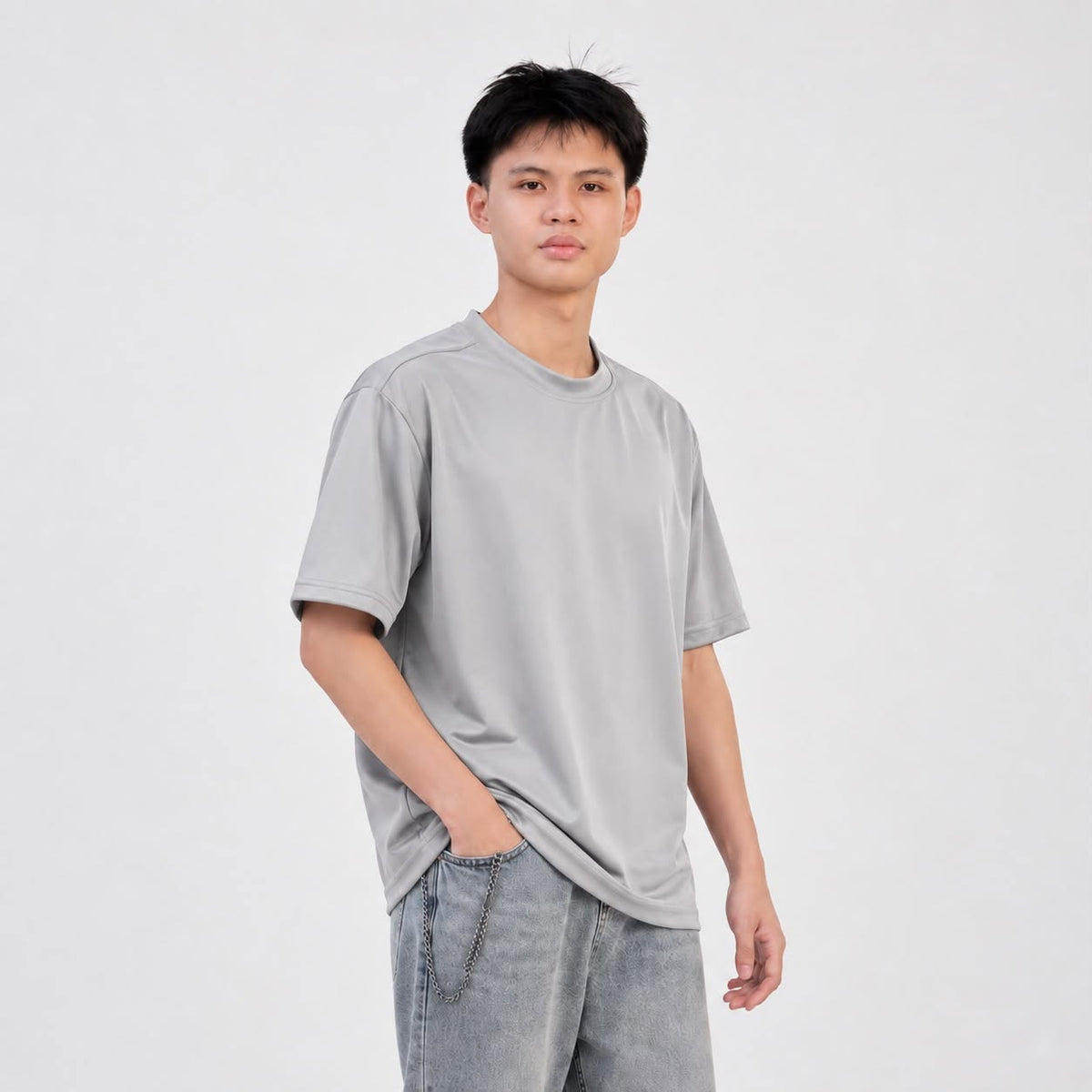 Burqana Ziyan T-Shirt Unisex Semi Oversized Qiana Iron-Free Smooth Sportswear Tee