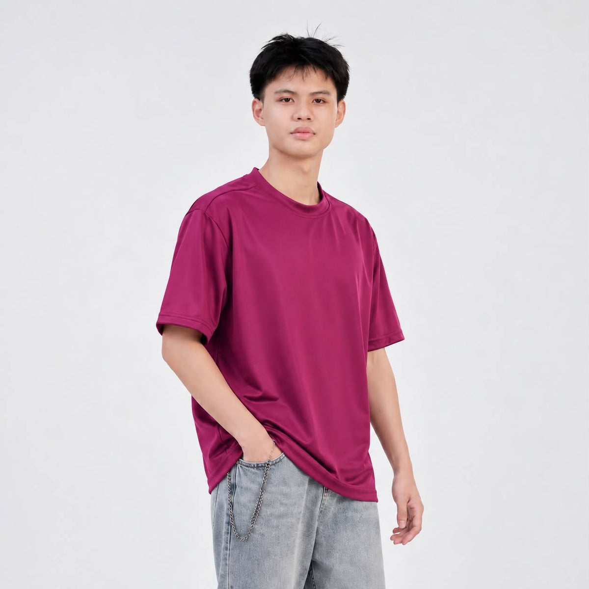 Burqana Ziyan T-Shirt Unisex Semi Oversized Qiana Iron-Free Smooth Sportswear Tee