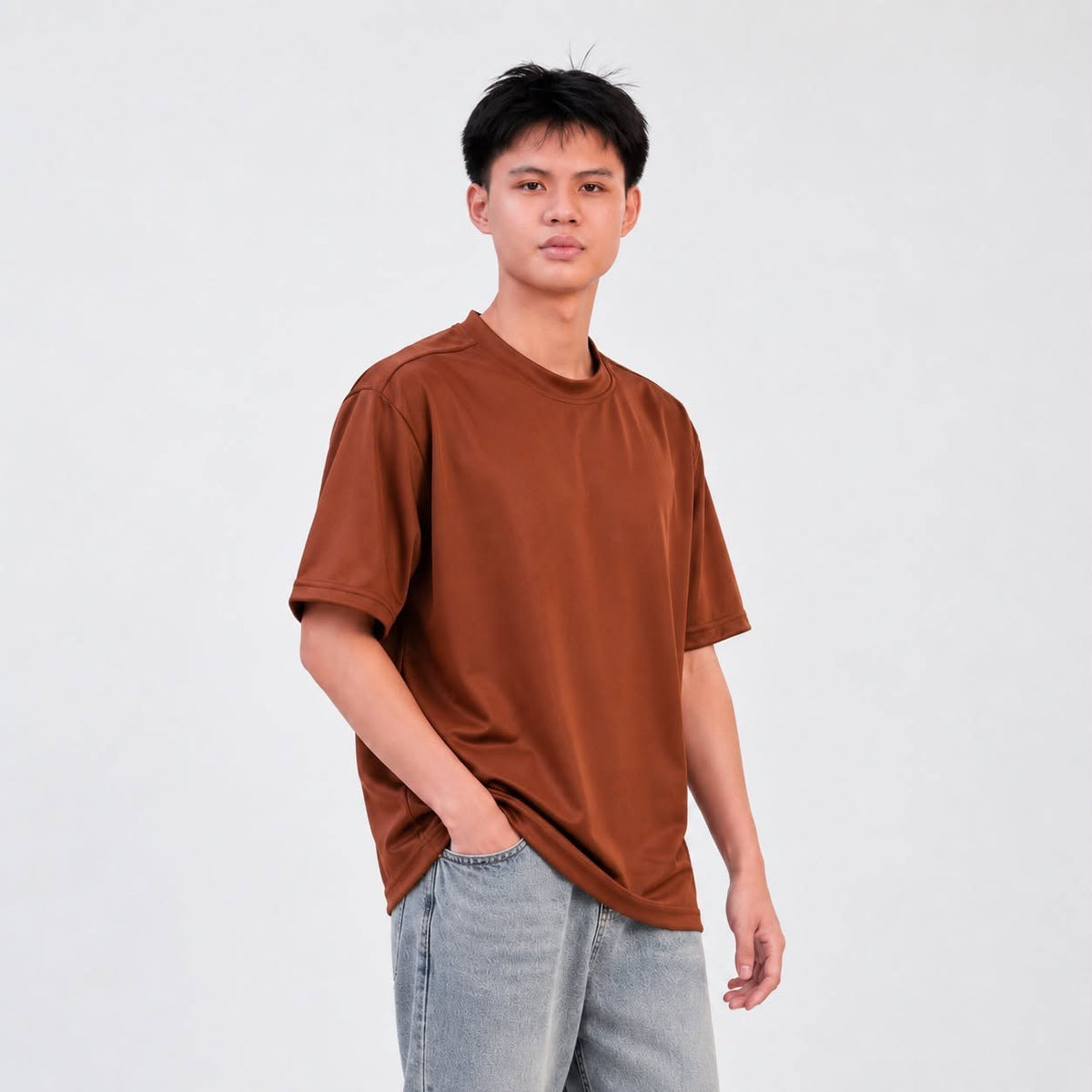 Burqana Ziyan T-Shirt Unisex Semi Oversized Qiana Iron-Free Smooth Sportswear Tee