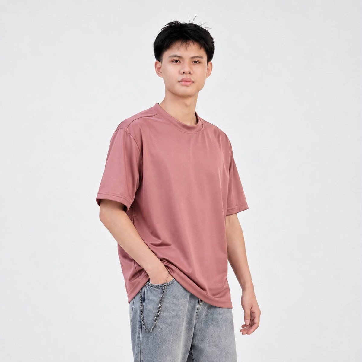 Burqana Ziyan T-Shirt Unisex Semi Oversized Qiana Iron-Free Smooth Sportswear Tee