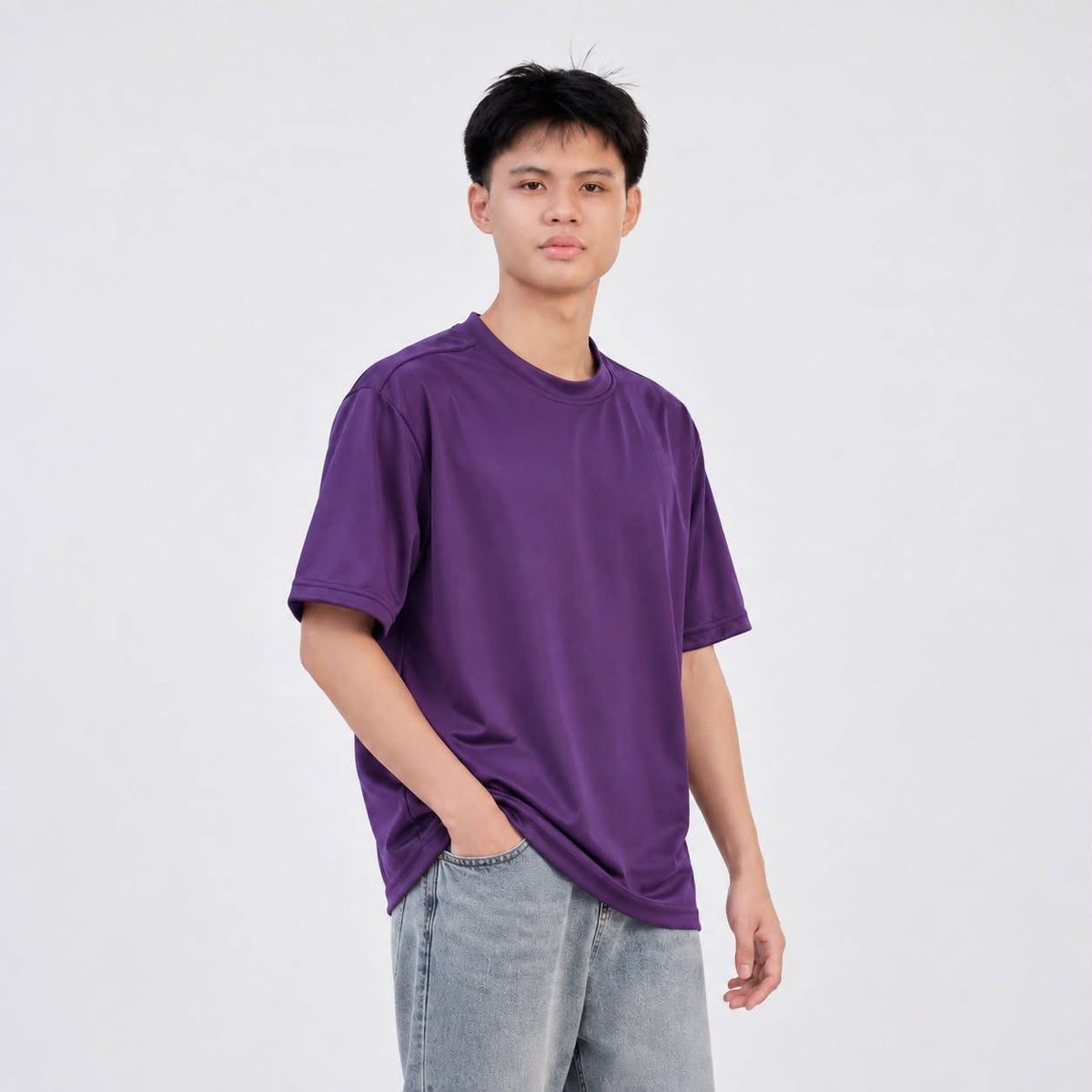 Burqana Ziyan T-Shirt Unisex Semi Oversized Qiana Iron-Free Smooth Sportswear Tee