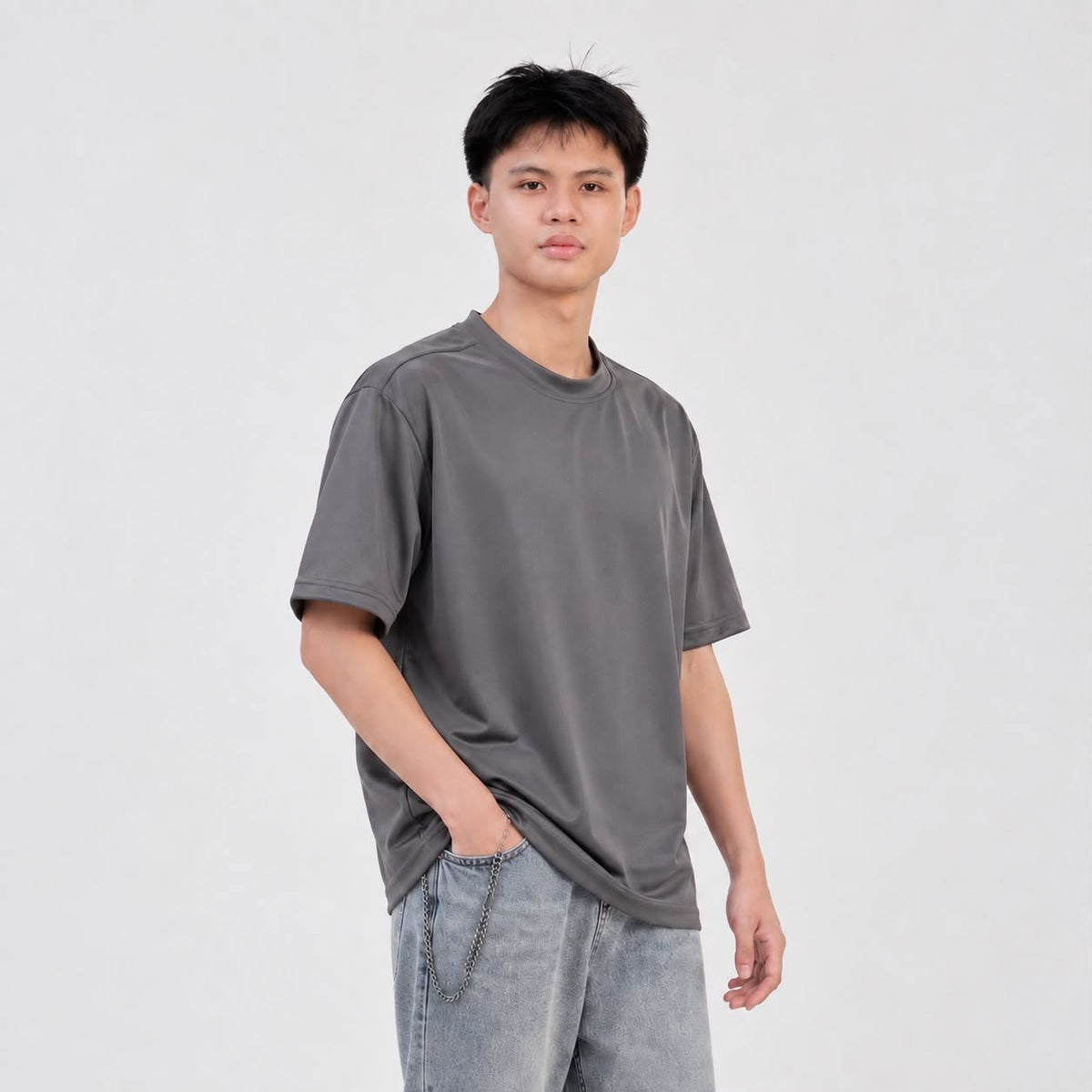Burqana Ziyan T-Shirt Unisex Semi Oversized Qiana Iron-Free Smooth Sportswear Tee