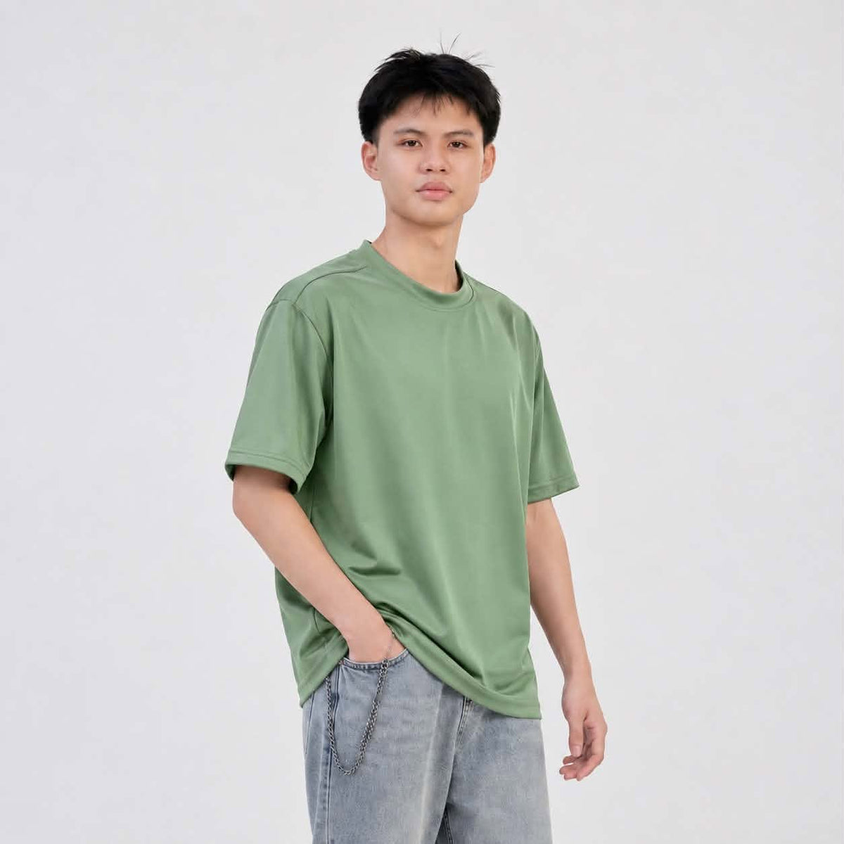Burqana Ziyan T-Shirt Unisex Semi Oversized Qiana Iron-Free Smooth Sportswear Tee