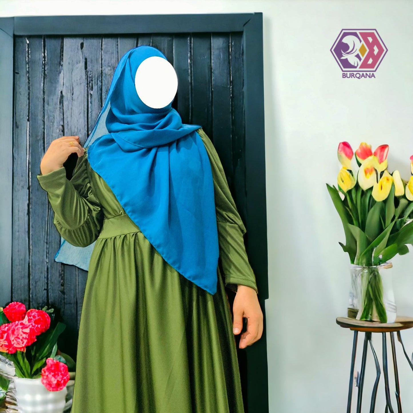 Rectangle Plain Hijab for Muslim women