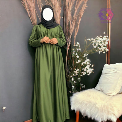 Fatma Puff Shirring Dress