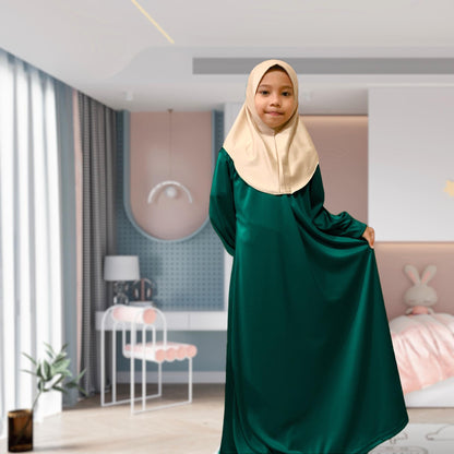 Ameerah Kids A Line Plain Dress For Girls