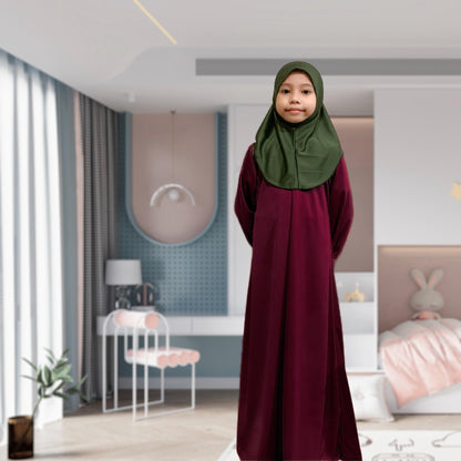 Ameerah Kids A Line Plain Dress For Girls