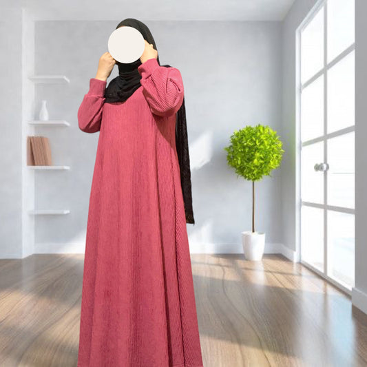 BURQANA Ameerah Bark Crepe A-line  muslim dress for women Large