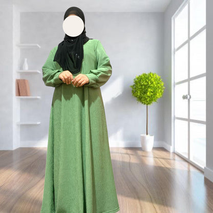 BURQANA Ameerah Bark Crepe A-line  muslim dress for women Small